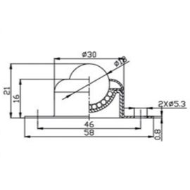 Ball Transfer Unit, 18 mm, with mounting holes