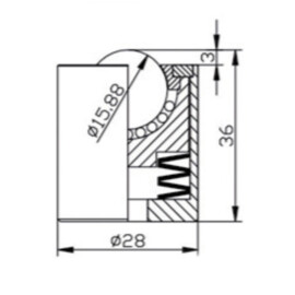 Ball Transfer Unit, 15.88 mm, with spring, for heavy load