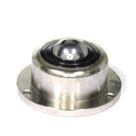 Ball Transfer Unit, 30.16 mm, with mounting holes, flange and spring, for heavy load