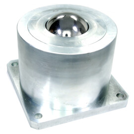 Ball Transfer Unit, 76.2 mm, with base flange and mounting holes, for heavy load
